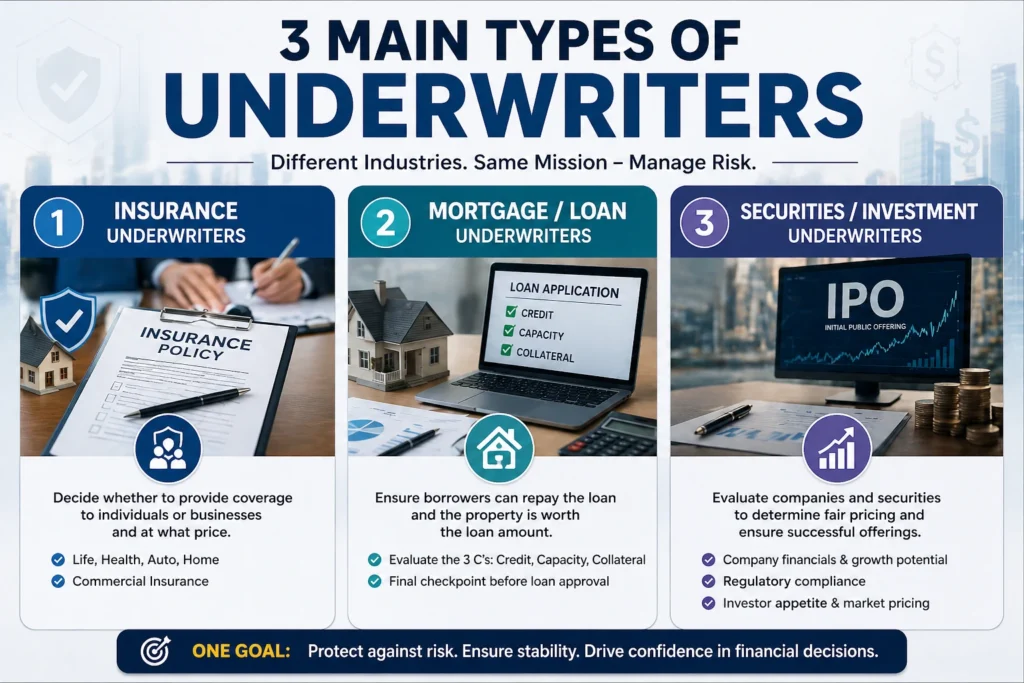 types of underwriters insurance mortgage investment explained